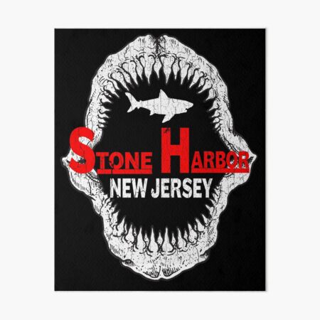 Retro Stone Harbor New Jersey Vintage Shark Teeth Gift Art Board Print for  Sale by funnyg480