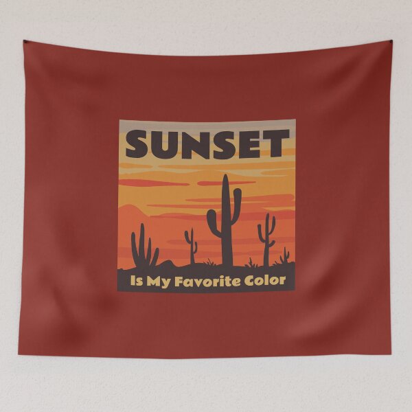 Item preview, Desert Sunset is My Favorite Color Cactus Silhouette designed and sold by Maria Garcia.