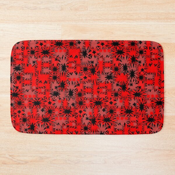 Item preview, Geometric, Pattern, Shapes, Lines, Modern,  Abstract, Art, Efflorescent- Red on Black designed and sold by LucidLounger.