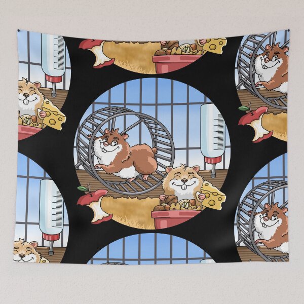 Item preview, Fluffy hamsters hamster wheel cage designed and sold by ARTemyzz.