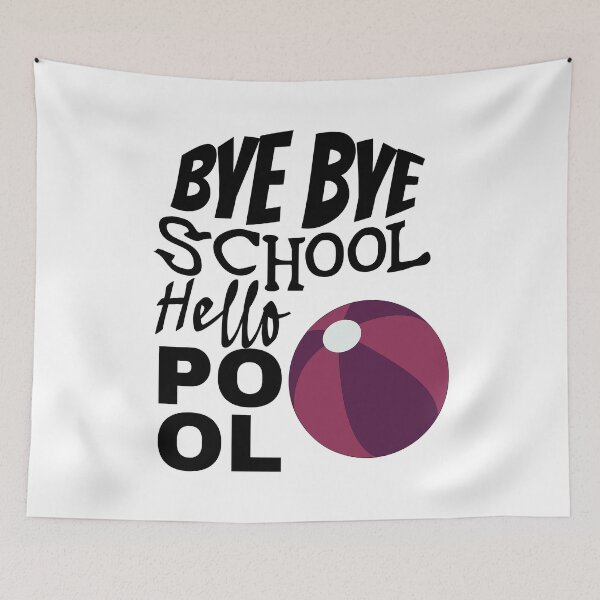 Item preview, Bye Bye School Hello Pool (Black) designed and sold by superdumb70.