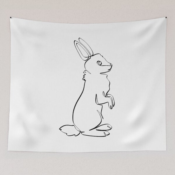 Item preview, RABBIT LINE ART | Pets Lover | Easter Bunny | Happy Pet Owner designed and sold by yourtravelguide.