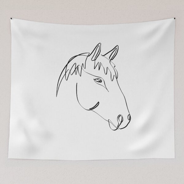Item preview, HORSE LINE ART | Riding Horses | Horsepower | Happy Owner designed and sold by yourtravelguide.