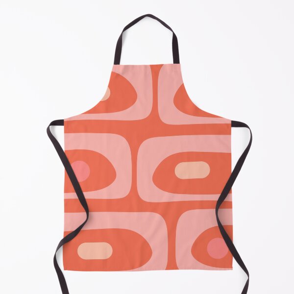 Item preview, Retro Piquet Mid Century Modern Abstract Pattern in Coral Orange and Blush Pink designed and sold by kierkegaard.
