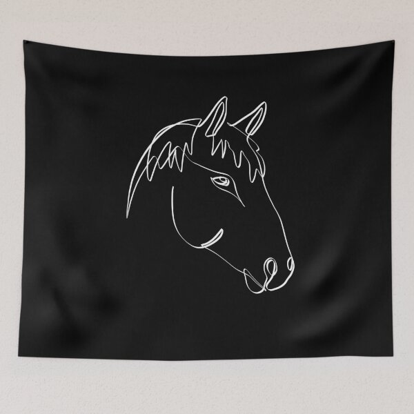 Item preview, HORSE LINE ART | Riding Horses | Horsepower | Happy Owner designed and sold by yourtravelguide.
