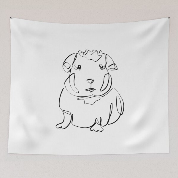Item preview, GUINEA PIG LINE ART | Pets Lover | Piggie Love | Happy Pet Owner designed and sold by yourtravelguide.