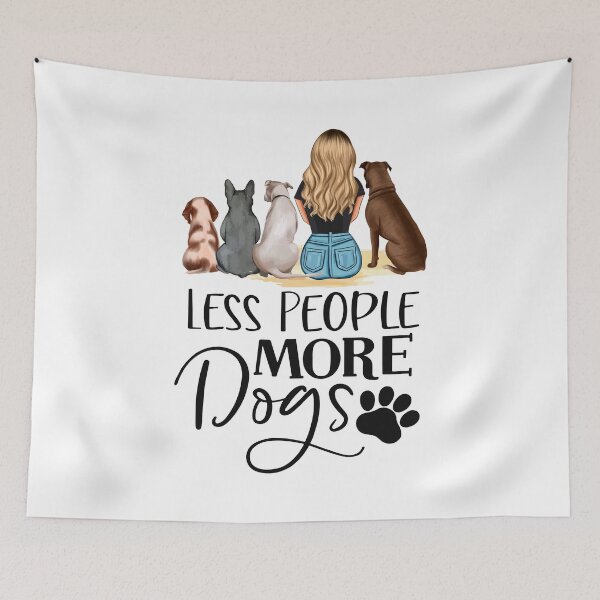 Item preview, Less People More Dogs Tshirt designed and sold by SunsetGloww.