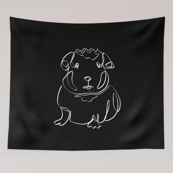 Item preview, GUINEA PIG LINE ART | Pets Lover | Piggie Love | Happy Pet Owner designed and sold by yourtravelguide.