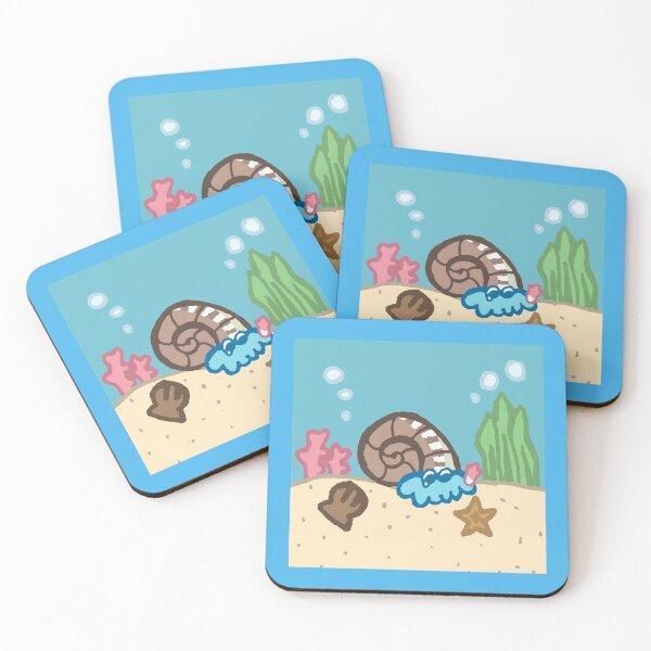 Item preview, Omanyte poke anime kawaii underwater ocean sea designed and sold by Soda-bunny.