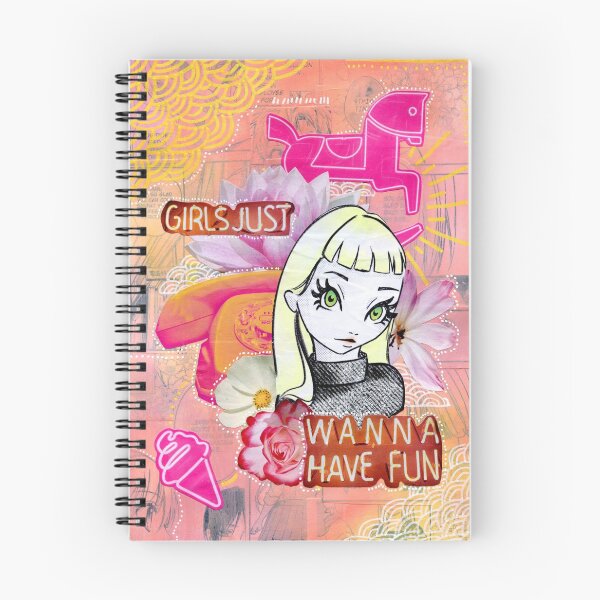 Item preview, Collage de arte pop 'Las chicas solo quieren divertirse' designed and sold by MoonbowCollage.