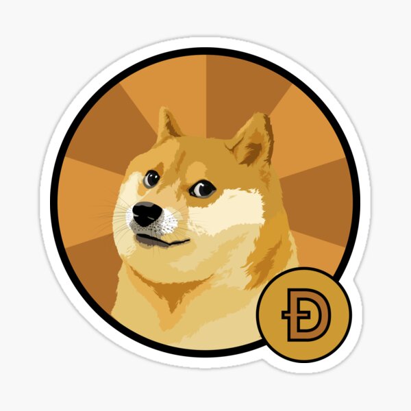 The Official Dogecoin Cryptocurrency Sticker