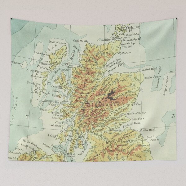 Item preview, Vintage Map of Scotland 1887 designed and sold by yourscotland.