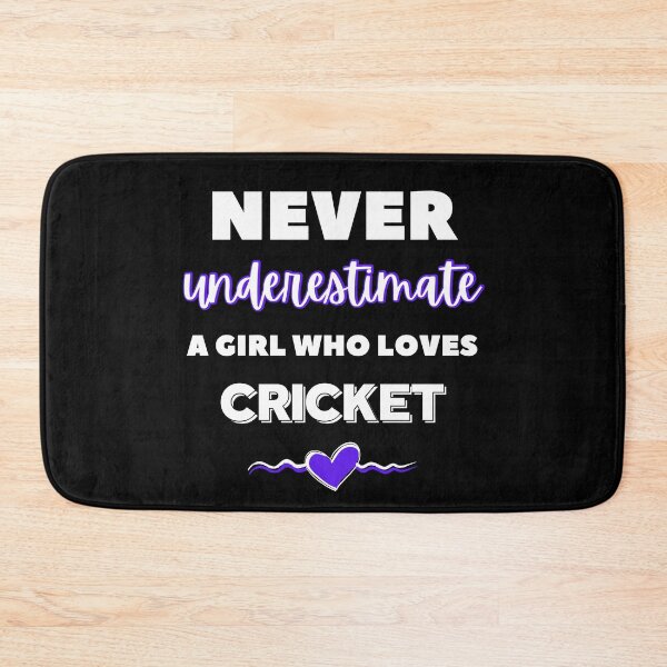Item preview, Never underestimate a girl who loves cricket  designed and sold by TheGreenGoat.