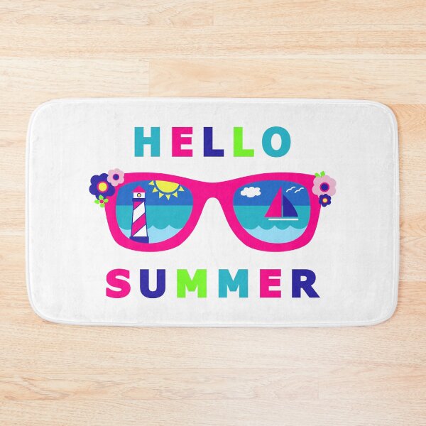 Item preview, Hello Summer Sunglasses Reflecting Lighthouse and Sailboat designed and sold by CoralFoxDesigns.