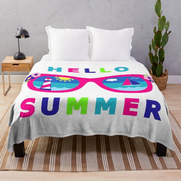 Item preview, Hello Summer Sunglasses Reflecting Lighthouse and Sailboat designed and sold by CoralFoxDesigns.