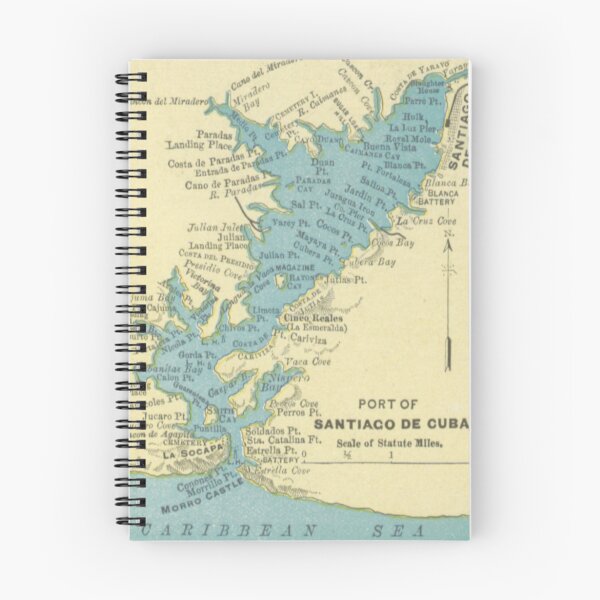 Item preview, Vintage Map of Santiago de Cuba (1898) designed and sold by BravuraMedia.