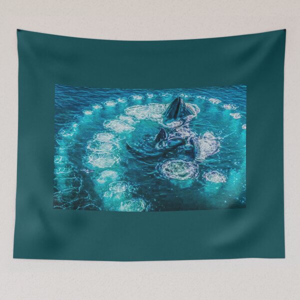 Item preview, Bubble net whales feeding designed and sold by ritusdesigns.