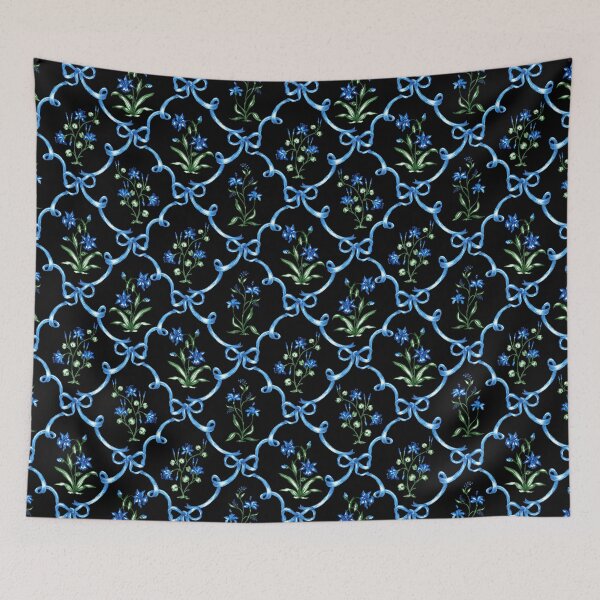 Item preview, blue flower ribbon designed and sold by letsgow8th.