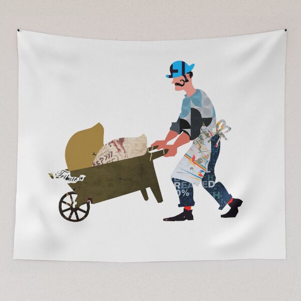 Item preview, Man with wheelbarrow designed and sold by Design4uStudio.