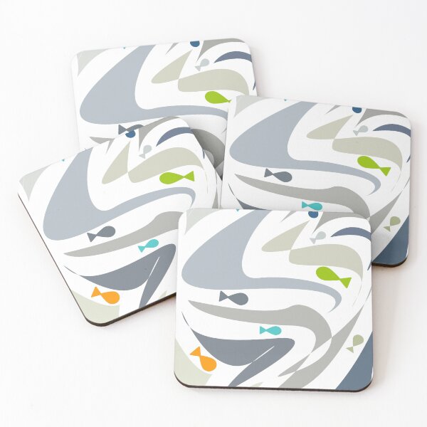 Item preview, Aesthetic abstract simple fish seascape - Caroline Laursen Original designed and sold by Caroline Laursen.