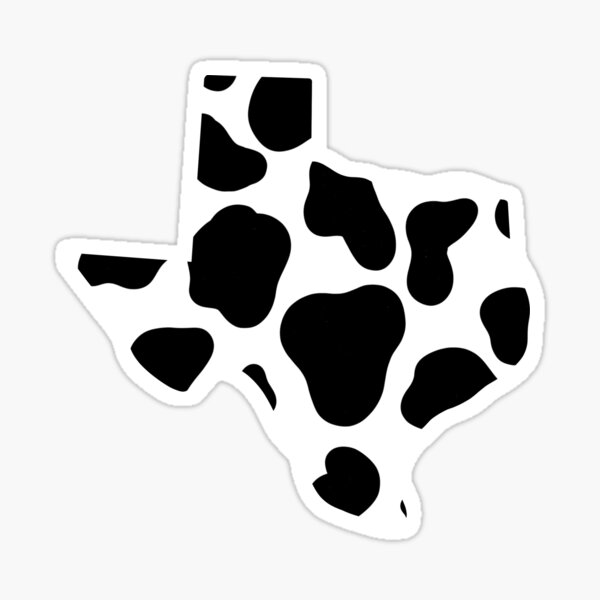Texas Cow Print Sticker for Sale by Jemma Sager