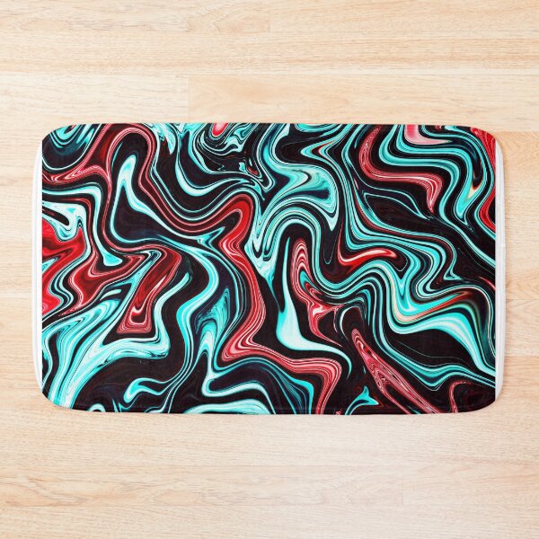 Item preview, Cozy Red & Turquoise in Fluid Style designed and sold by Flydea.