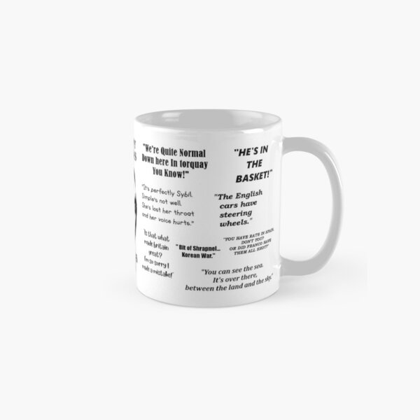 Item preview, Fawlty Towers - Basil's Mug - Memorable funny quotes designed and sold by Tom Newberry.