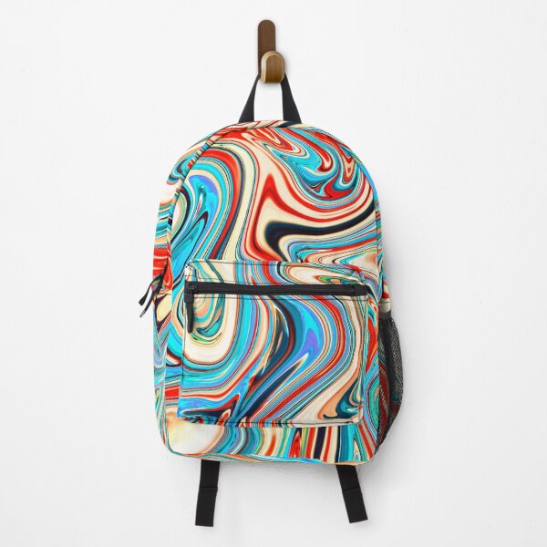 Item preview, Cozy Blue Fluid Marble with Red & Beige Accent designed and sold by Flydea.