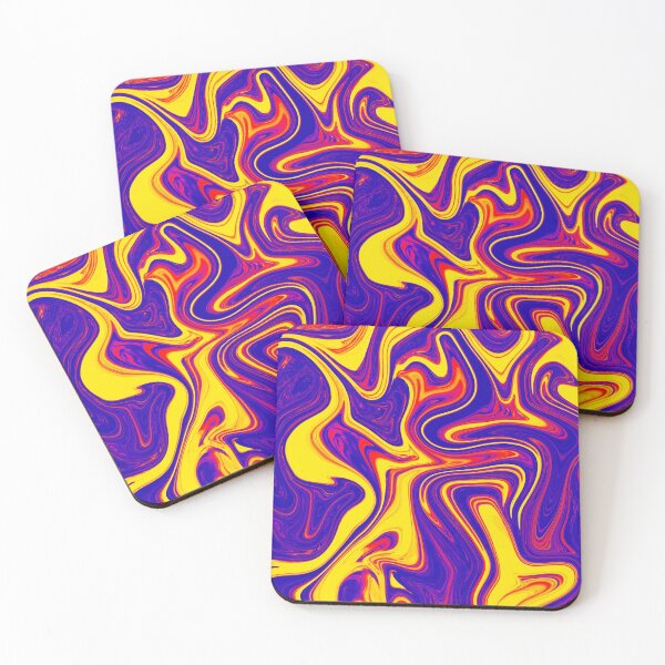 Item preview, Purple & Yellow Abstract Marble designed and sold by Flydea.
