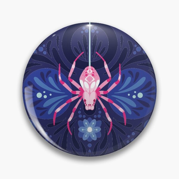 Item preview, Floral Spider - Hot Pink and Navy designed and sold by VivtheFish.