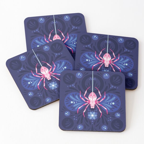 Item preview, Floral Spider - Hot Pink and Navy designed and sold by VivtheFish.