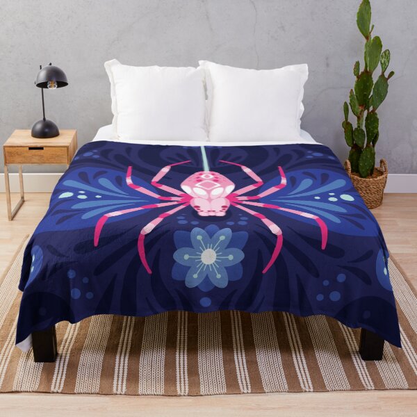 Item preview, Floral Spider - Hot Pink and Navy designed and sold by VivtheFish.