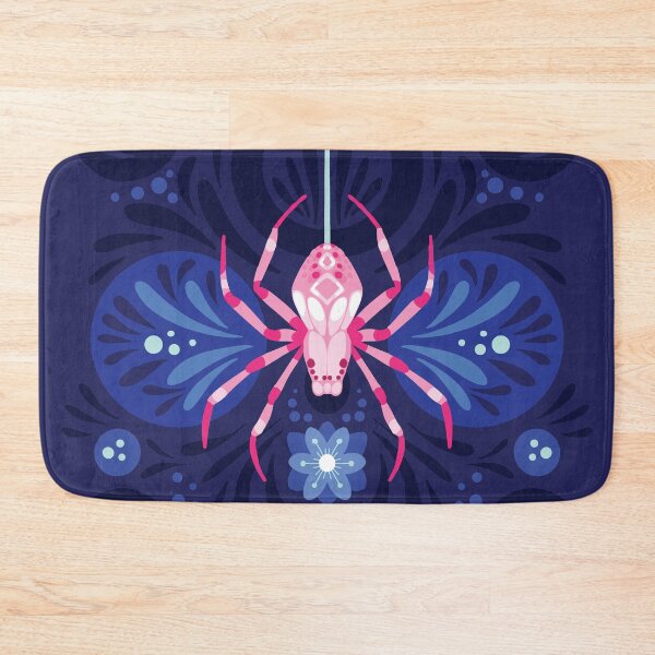 Item preview, Floral Spider - Hot Pink and Navy designed and sold by VivtheFish.