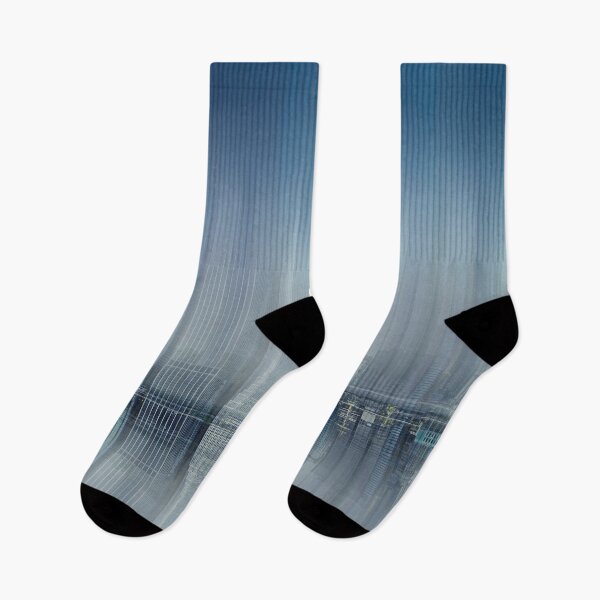 Item preview, Blue Modern Abstract Skyline - Manhattan, New York designed and sold by JarbasVisuals.