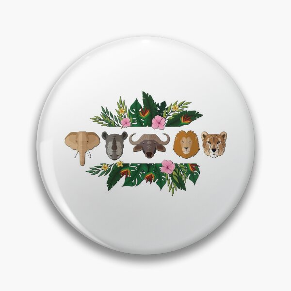 Item preview, Big 5 elephant rhinoceros buffalo lion leopard Africa designed and sold by BullDesignsShop.