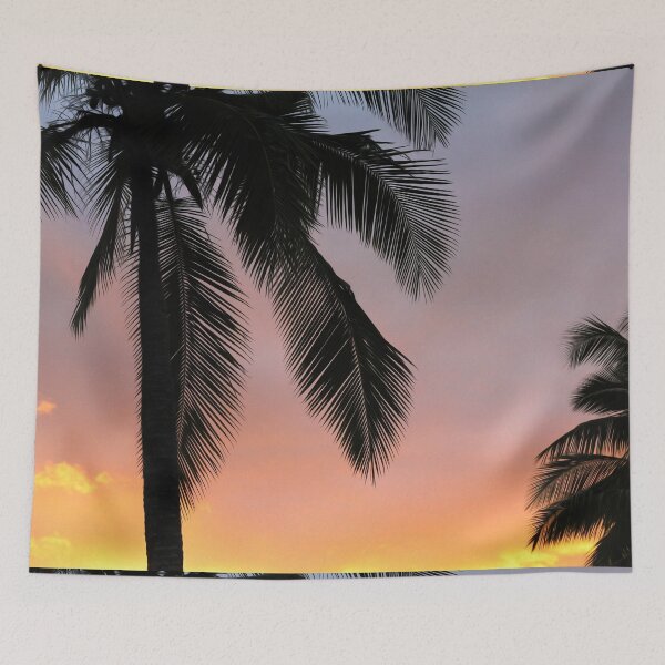 Item preview, Coconut Tree Sky Dark Orange Clouds  designed and sold by DanielCarvalho2.