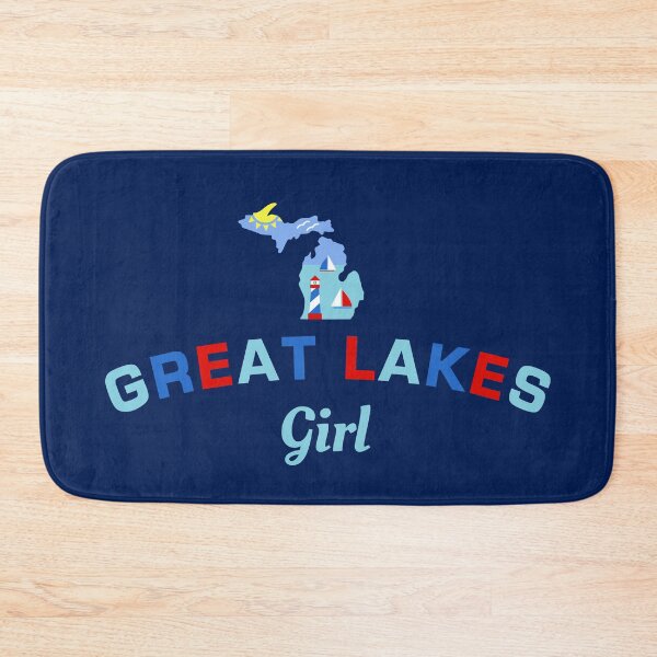 Item preview, Michigan Great Lakes Girl - Red and Blue designed and sold by CoralFoxDesigns.