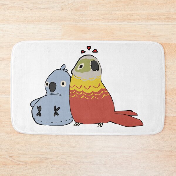 Item preview, Cute Green Cheek Conure with Plushie designed and sold by Alice Cheng.