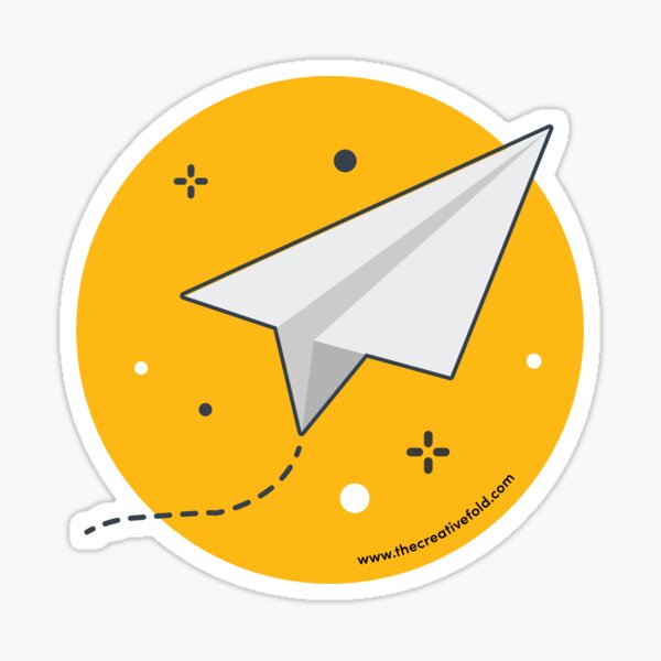 Paper Airplane Sticker
