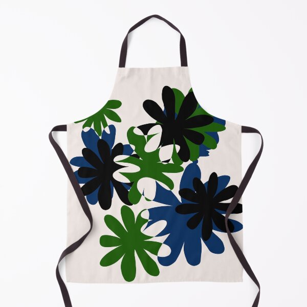 Item preview, Graphic flowers in green, blue, black, simple and abstract designed and sold by Nadezda Kravcenko.