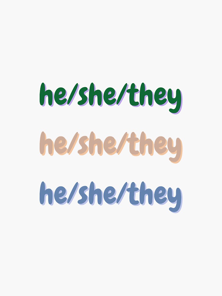 Heshethey Pronoun Stickers Sticker For Sale By Josey Elrod Redbubble 6332