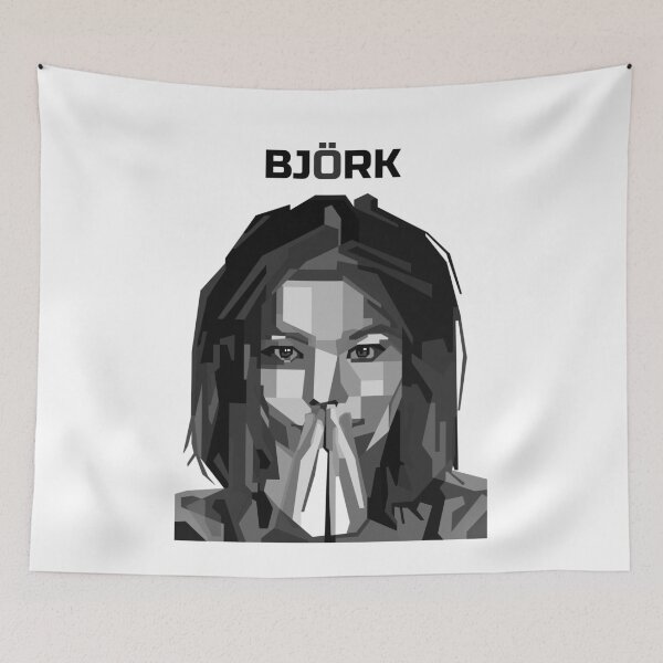 Item preview, Abstract Geometric Bjork in WPAP Black and White designed and sold by naras309.