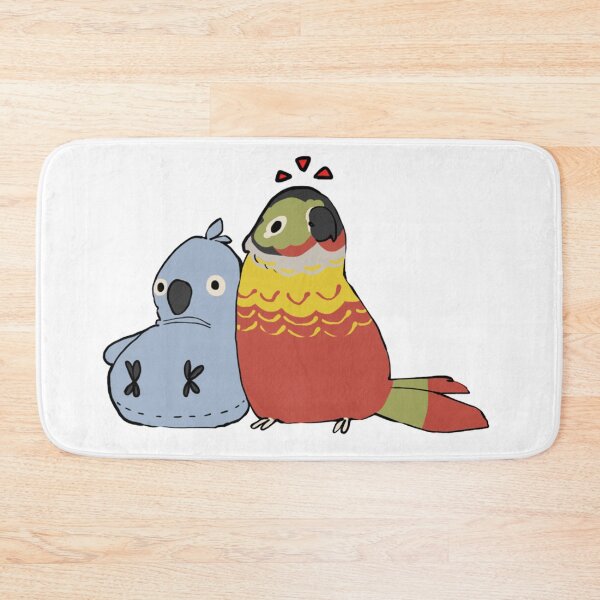 Item preview, Cute Yellow Sided Conure with Plushie designed and sold by Alice Cheng.