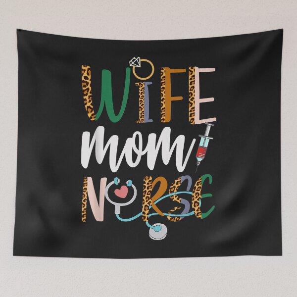 Item preview, Wife Mom Nurse Womens RN LPN Mothers Day For Nurses TShirt133 designed and sold by claudiadccla.