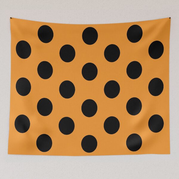 Item preview, Large BLACK and ORANGE POLKA DOTS designed and sold by RachelMacht.