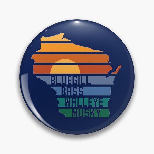 Item preview, Wisconsin Sunset Sunrise Bluegill Bass Walleye Musky designed and sold by gstrehlow2011.