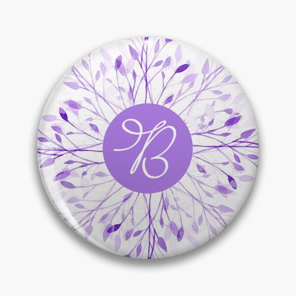 Item preview, Purple Delicate Floral Watercolor with Letter "B" Monogram initial designed and sold by MendiVernatter.