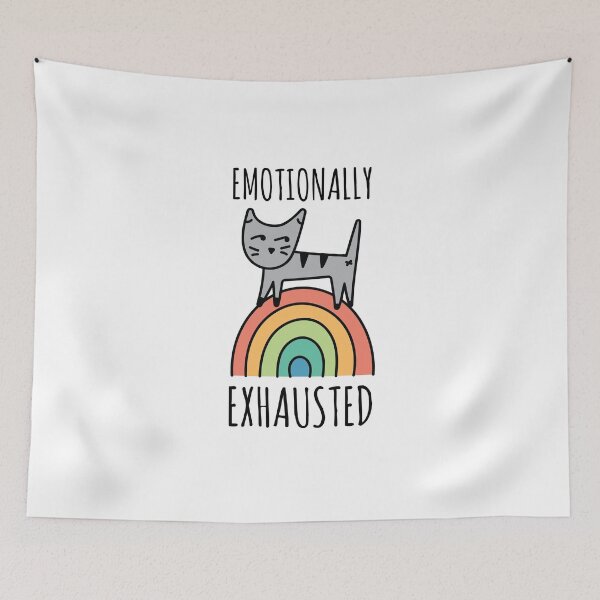 Item preview, Emotionally Exhausted Rainbow Cat Paradox designed and sold by Maria Garcia.