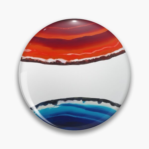 Item preview, Red and blue agate slice designed and sold by AlexGolyakov.