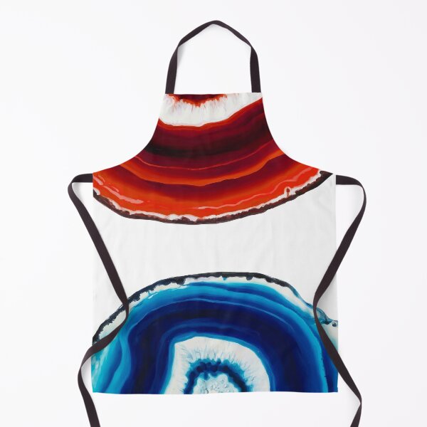 Item preview, Red and blue agate slice designed and sold by AlexGolyakov.